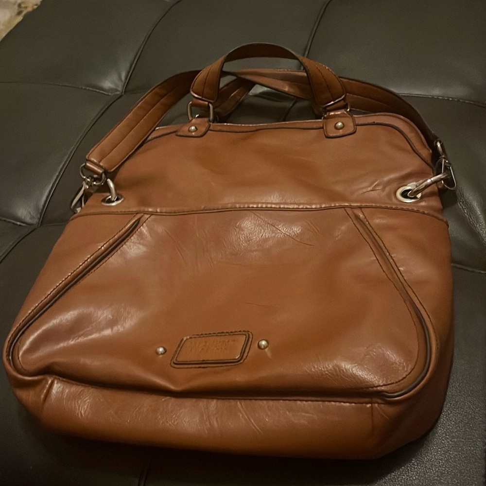 Nine West Brown Satchel Tote Bag